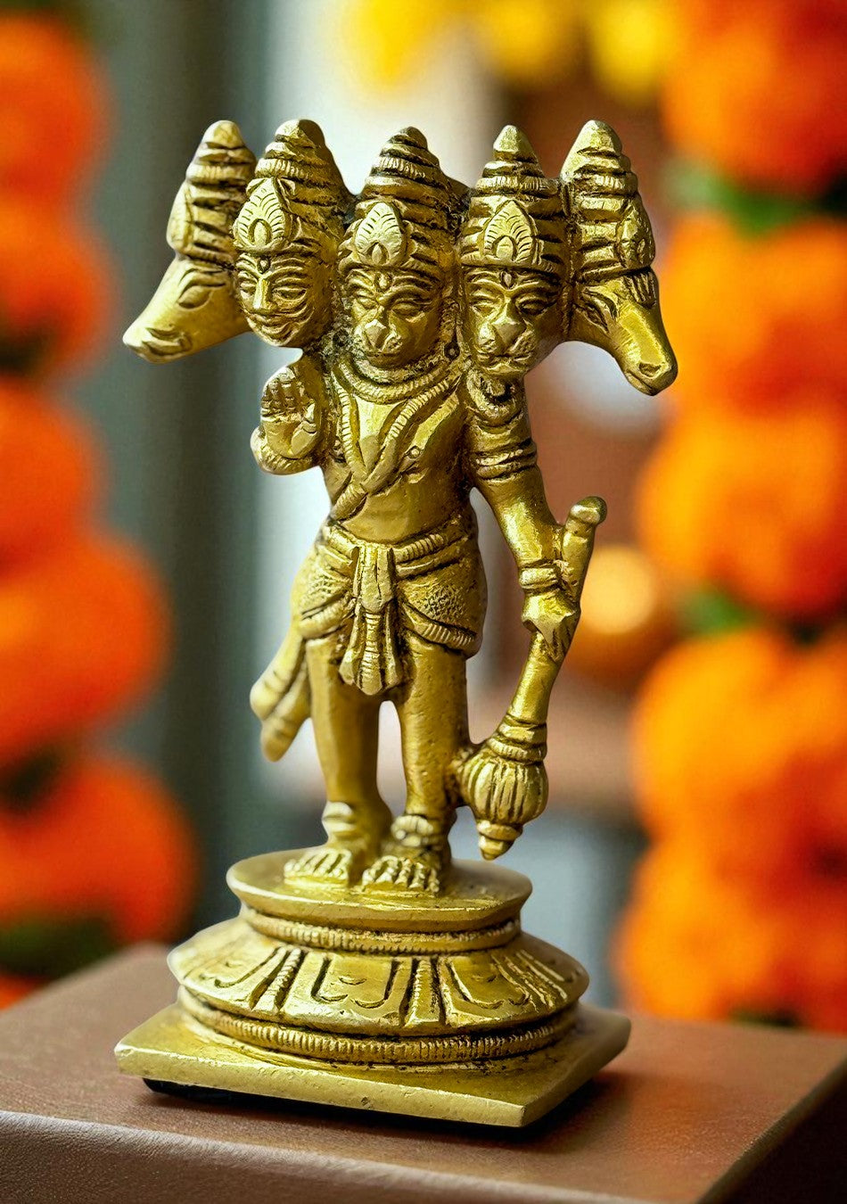 Antique Brass Panchamukhi Hanuman