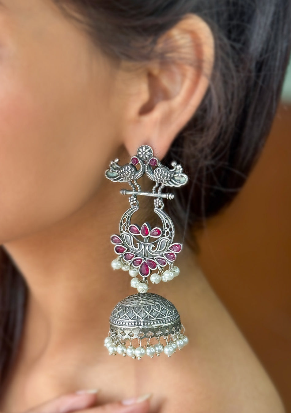Peacock Bloom Jhumka