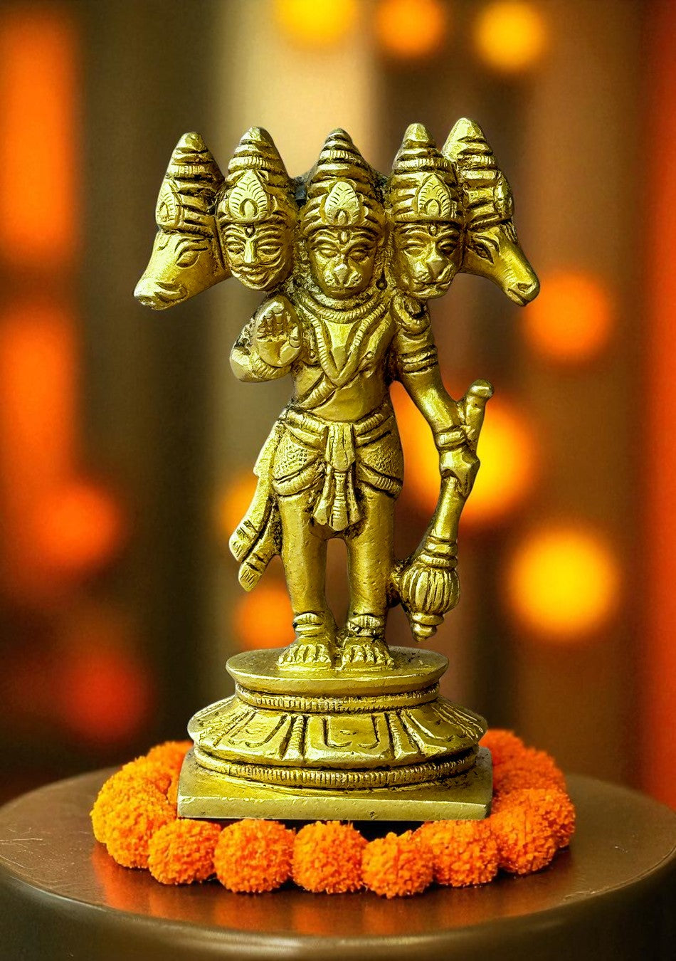 Antique Brass Panchamukhi Hanuman