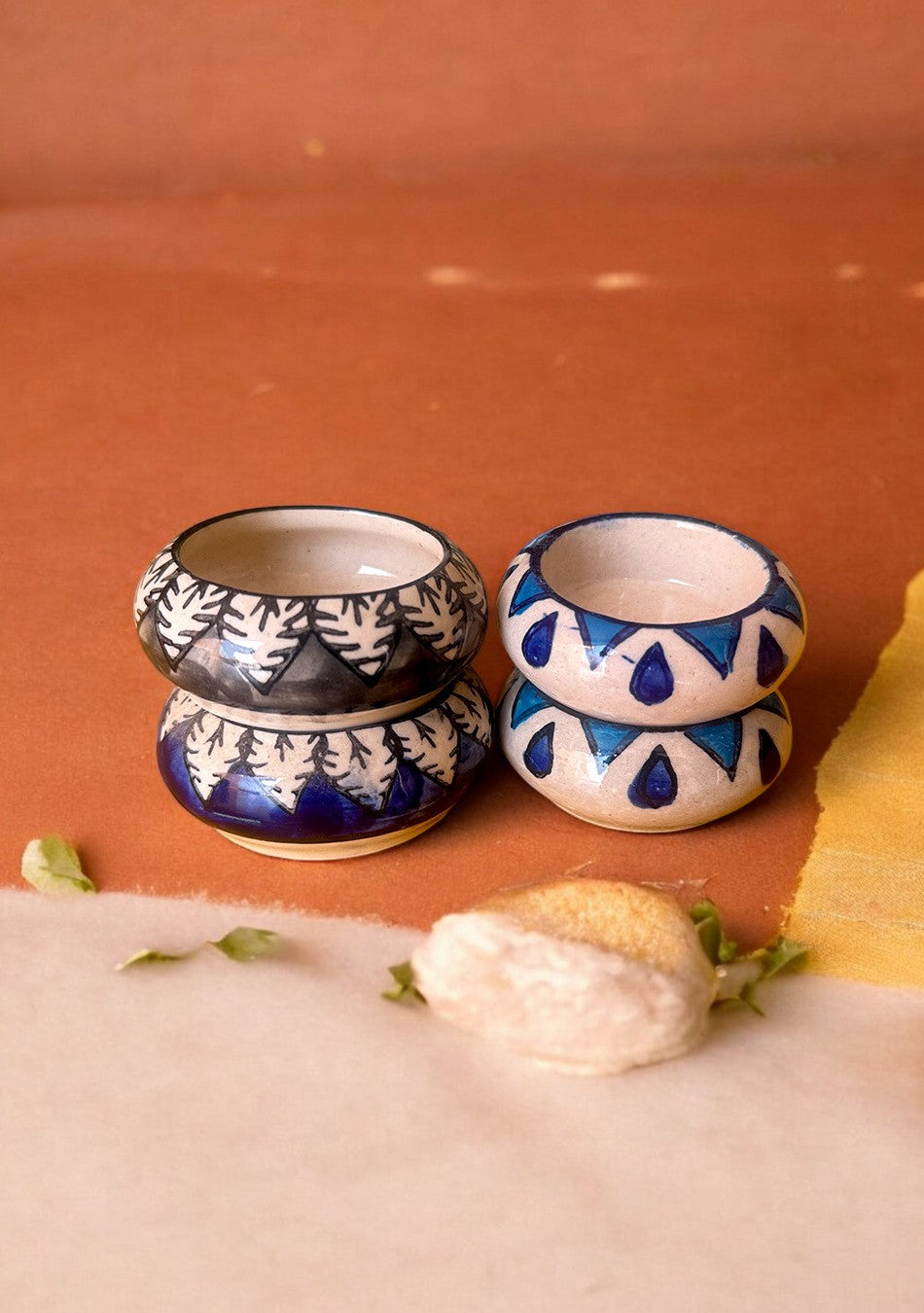 Leaf design Diya - Set Of 4