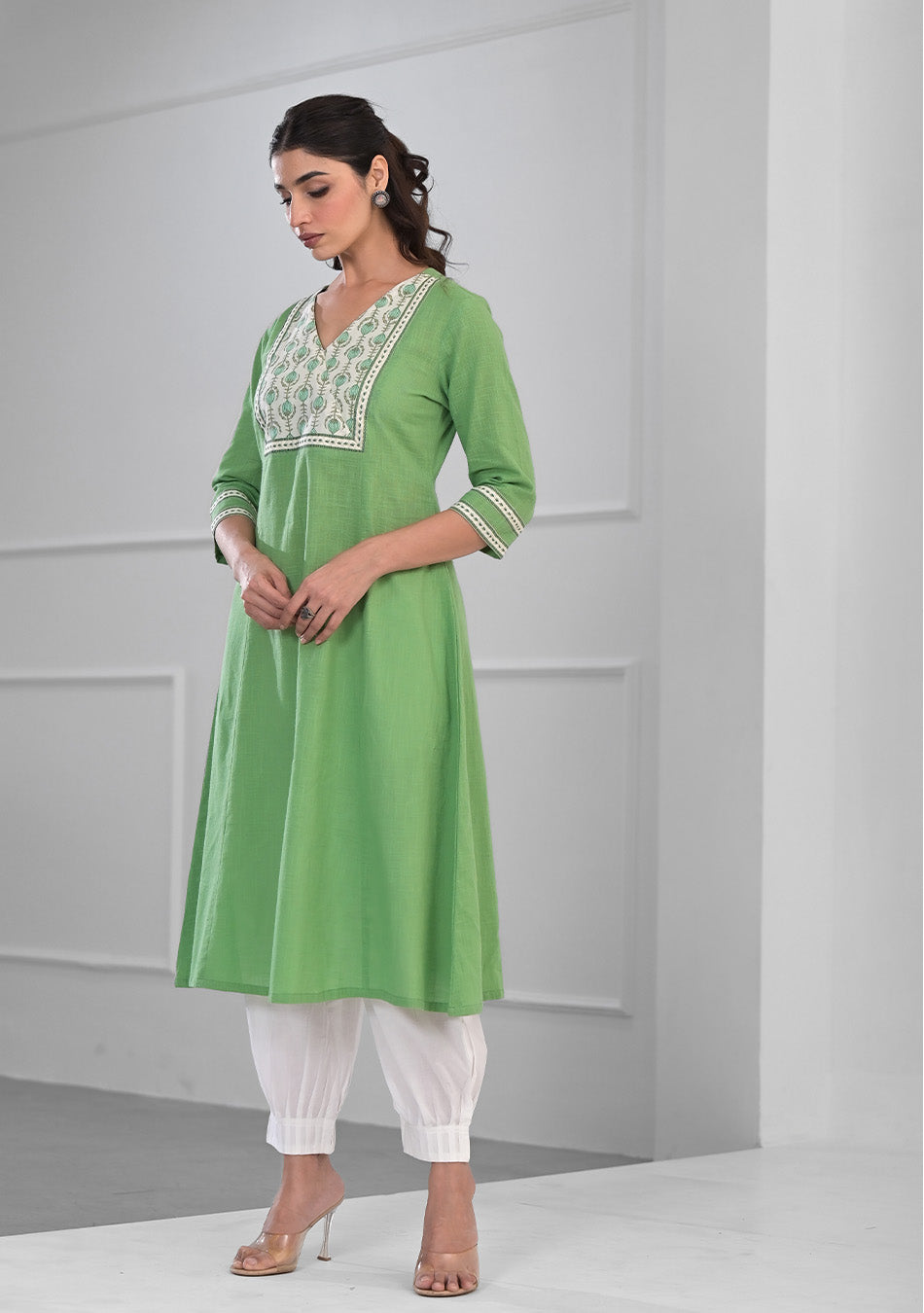 Mint Green Solid Kurta