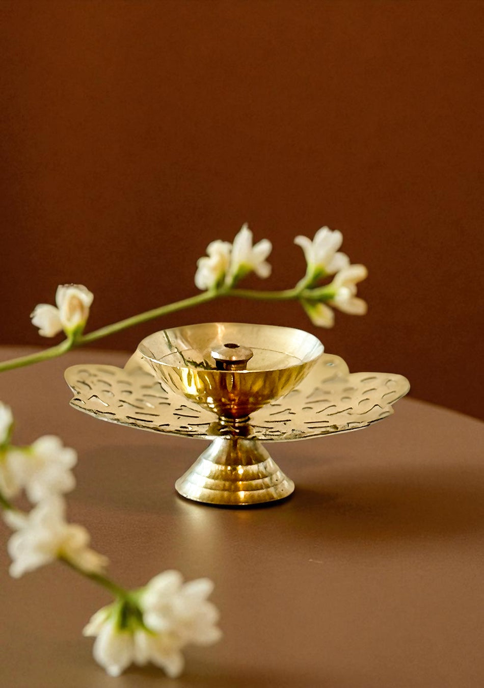 Brass lotus Diya