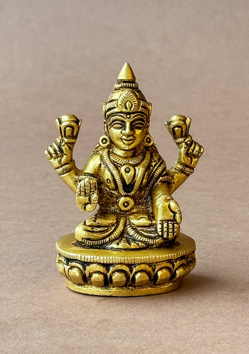 Antique Brass Laxmi Ganesh Murti Set