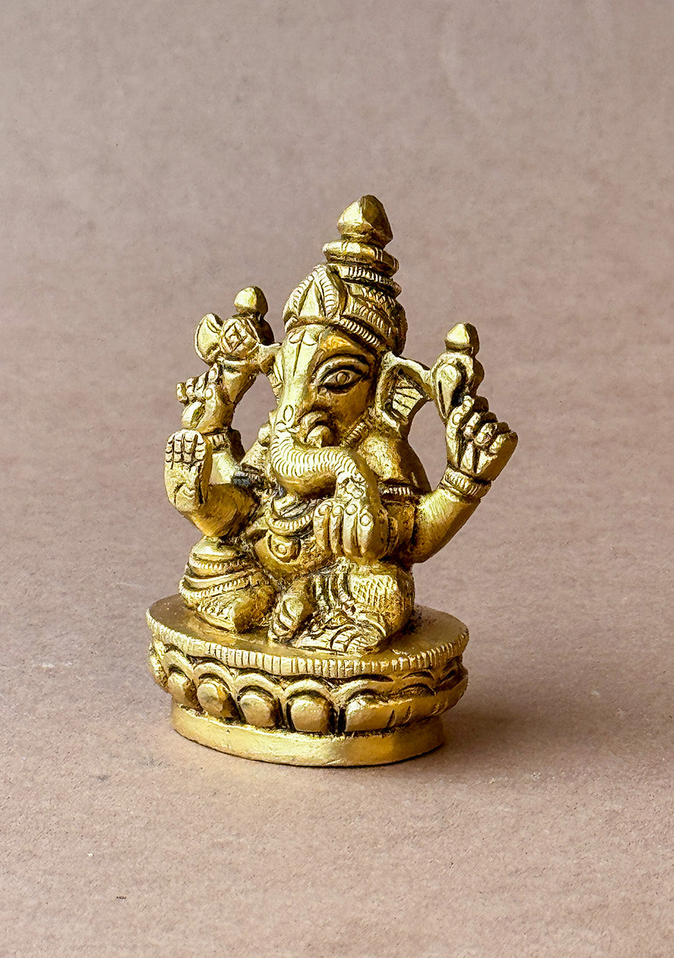 Antique Brass Laxmi Ganesh Murti Set