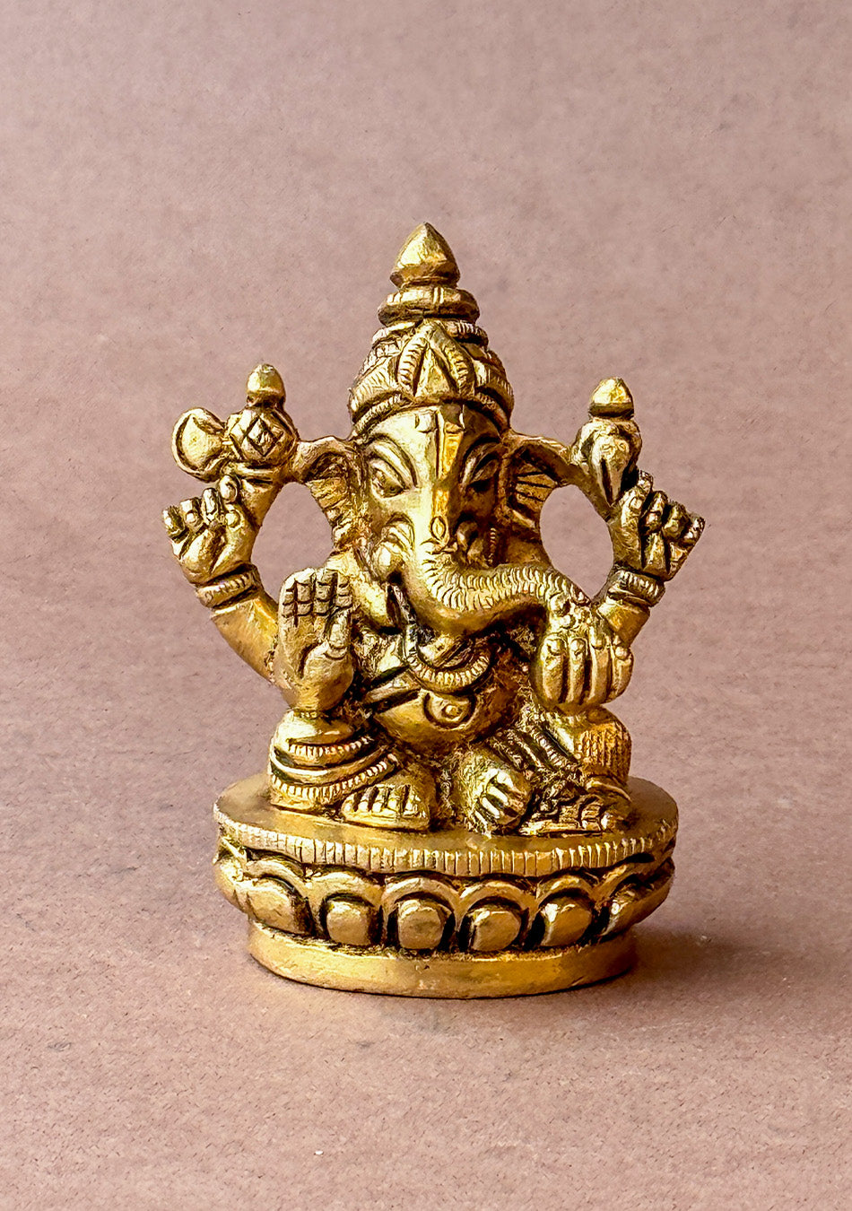 Antique Brass Laxmi Ganesh Murti Set