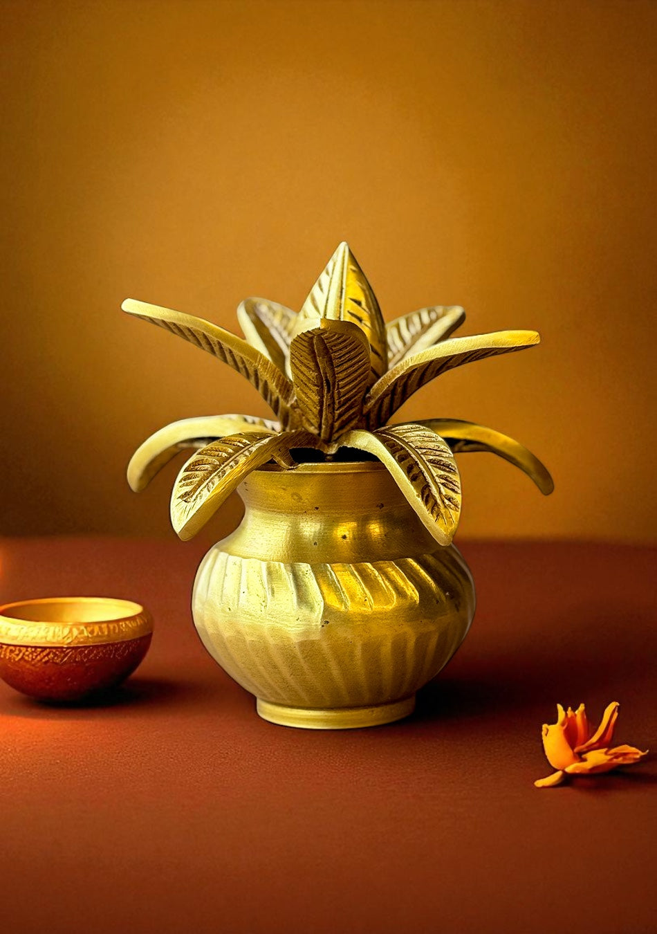 Antique Brass Purna Kumbha