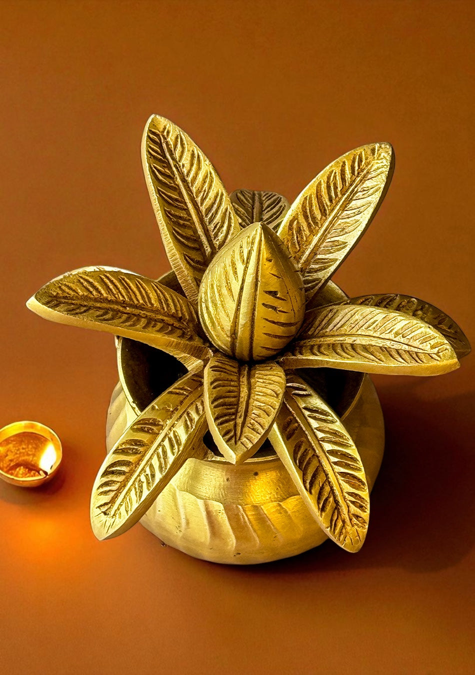 Antique Brass Purna Kumbha