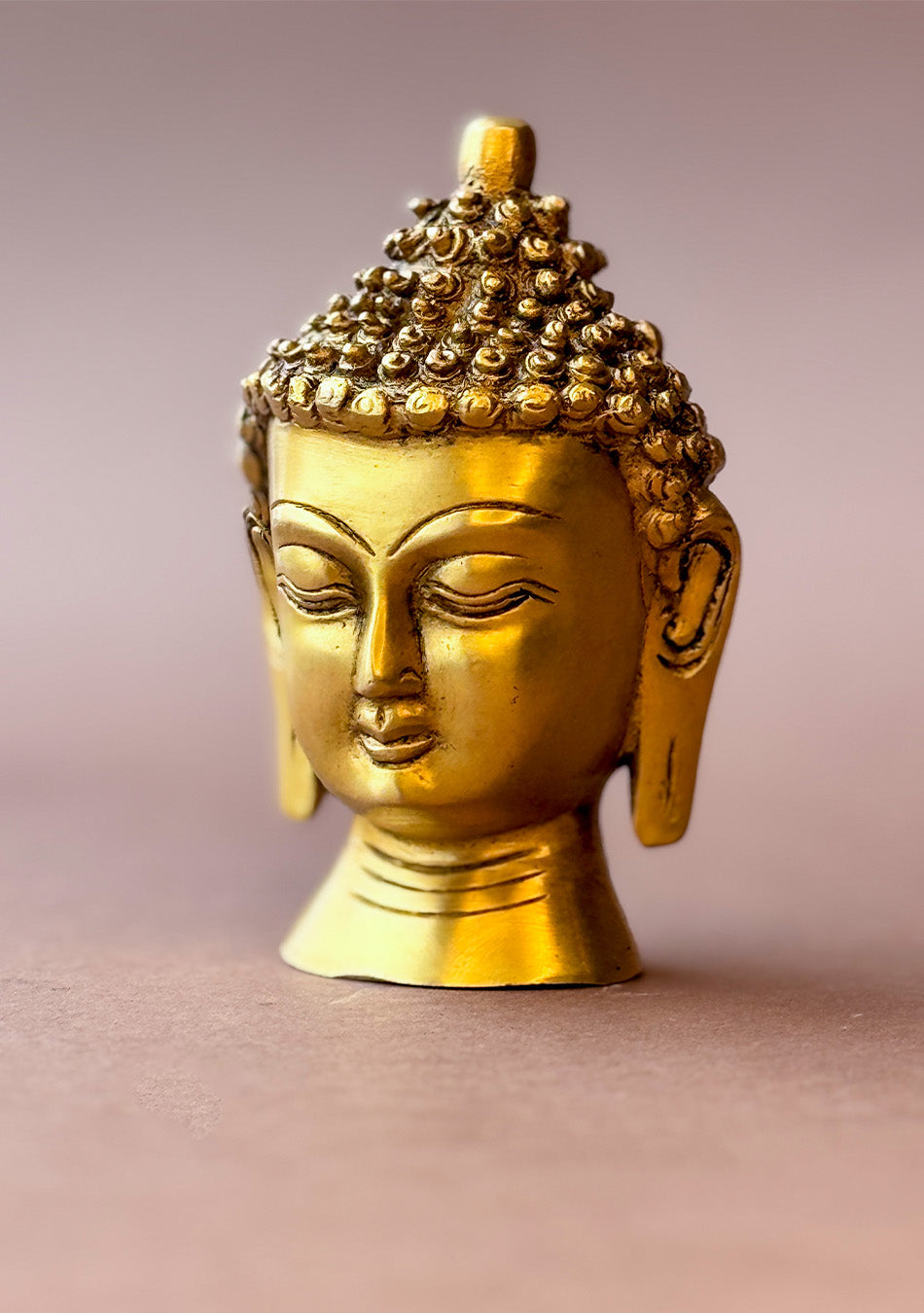 Antique Brass Budha Bust
