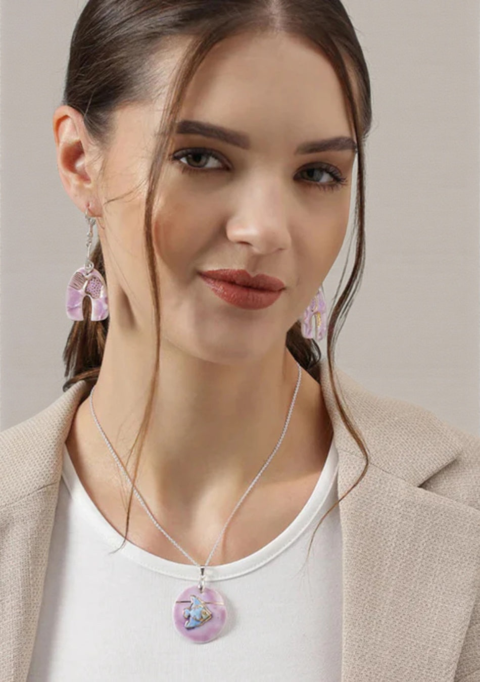 Beachy Earrings and Necklace Set