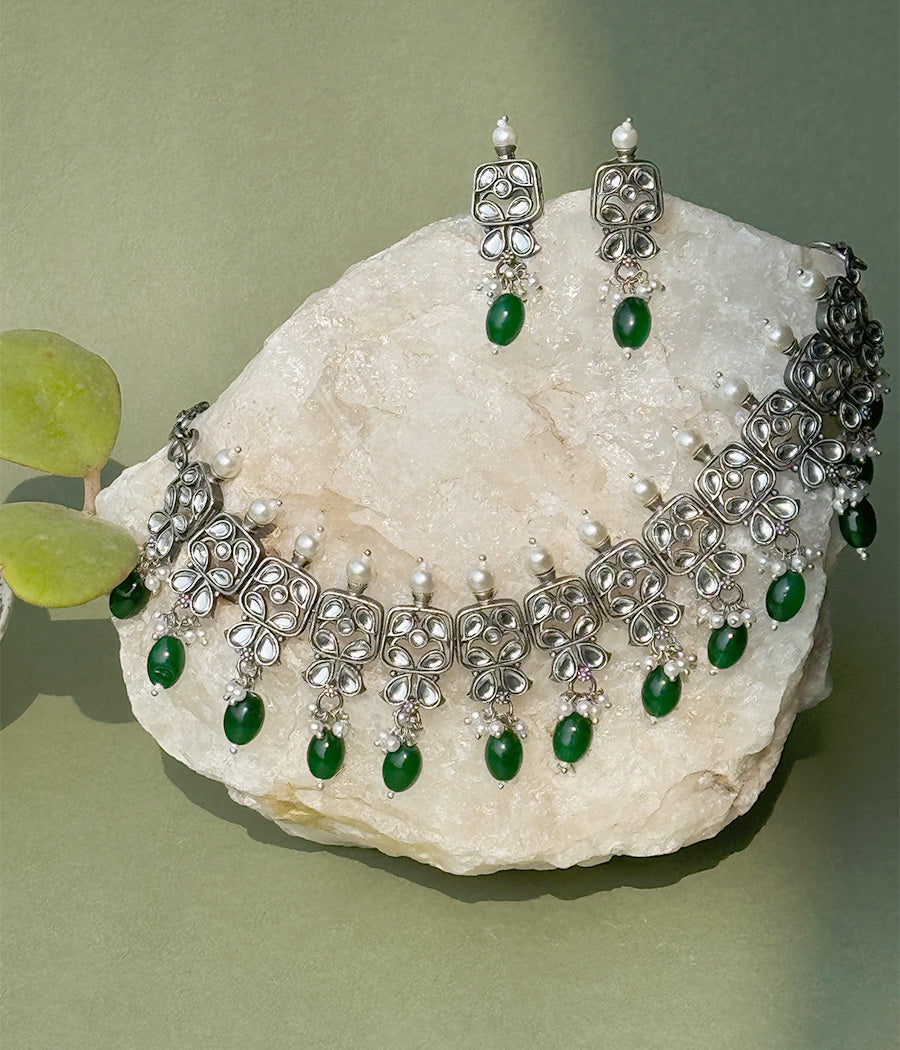 Emerald Enchantment Polki Set