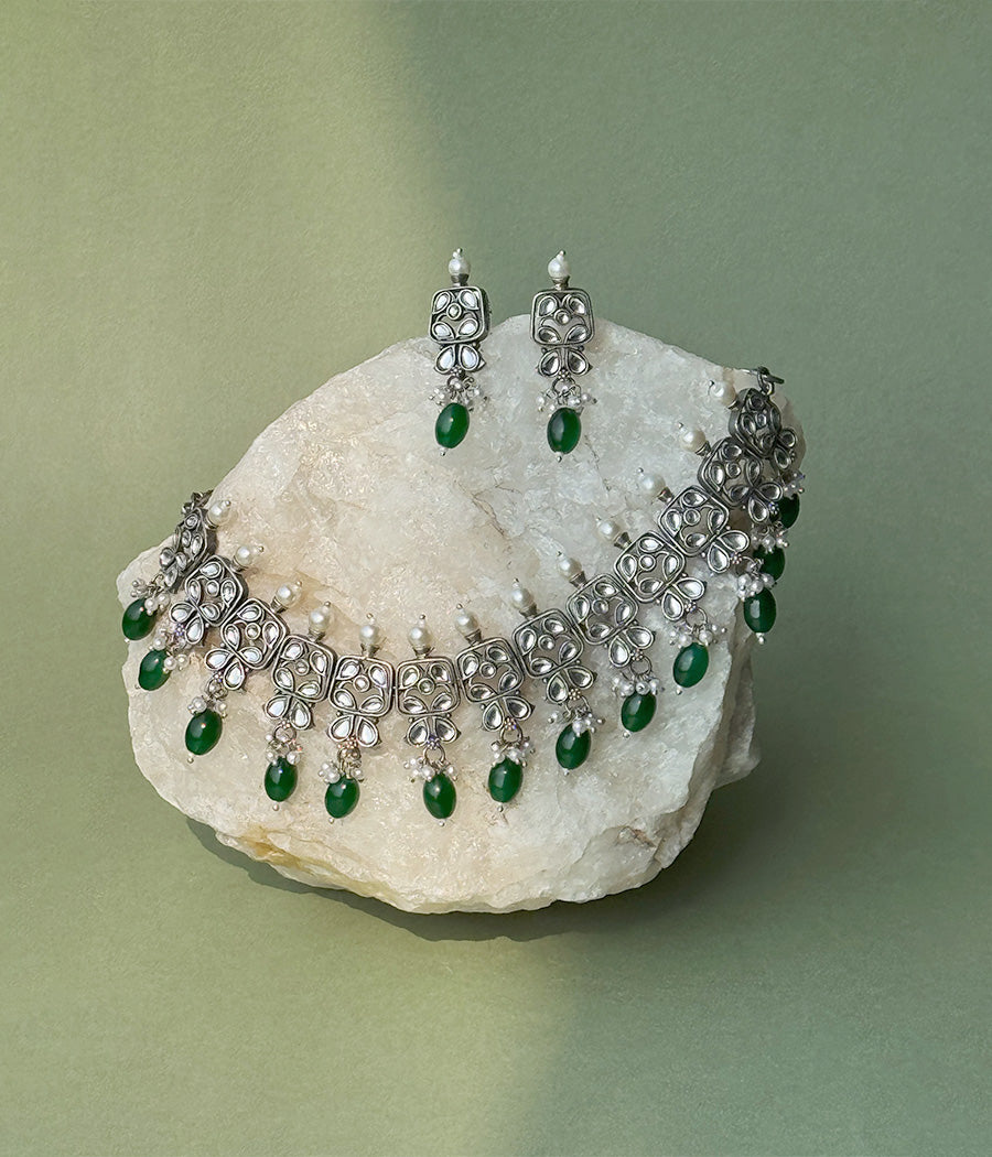 Emerald Enchantment Polki Set