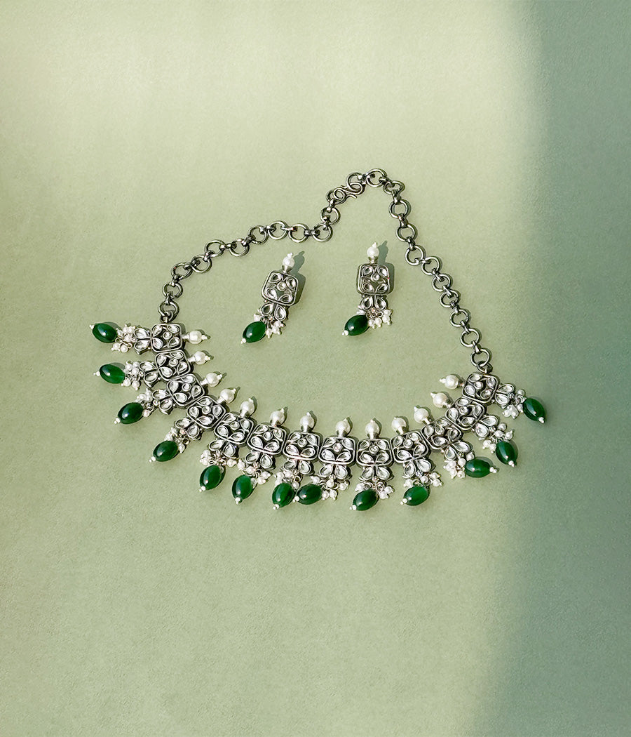 Emerald Enchantment Polki Set