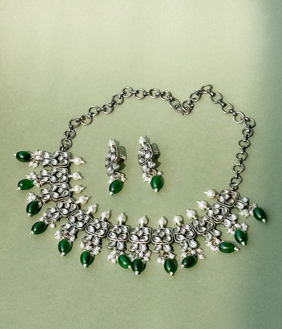 Emerald Enchantment Polki Set