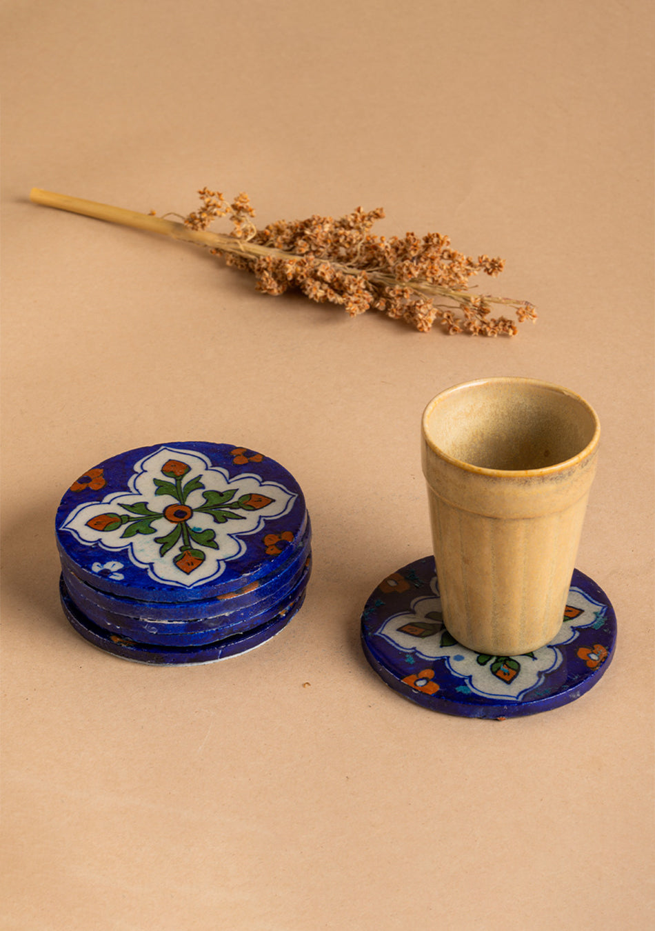 Motif Blue Pottery Coasters