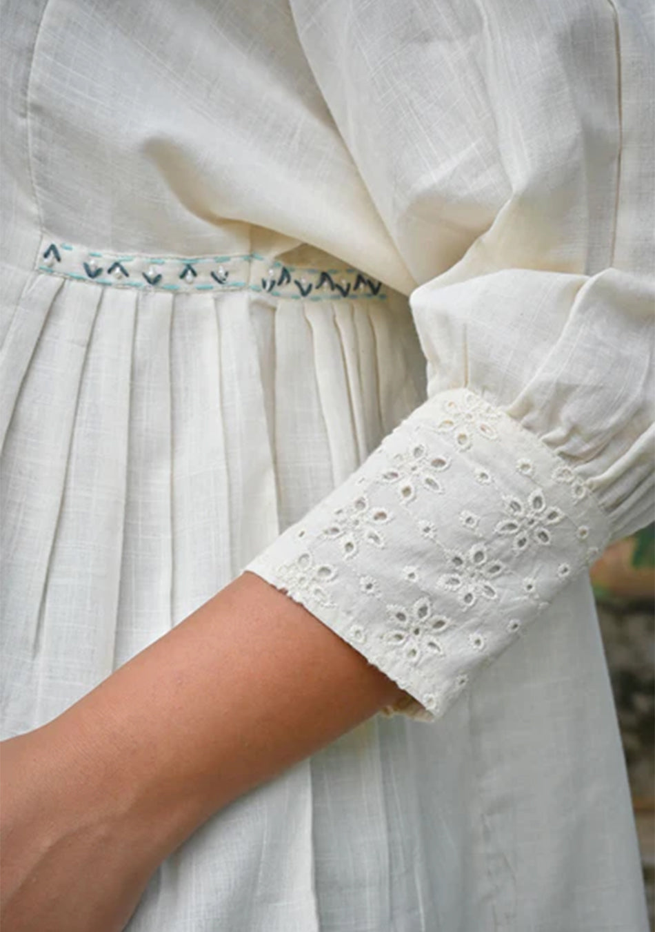 Cotton Dobby Ivory Co-ord Set