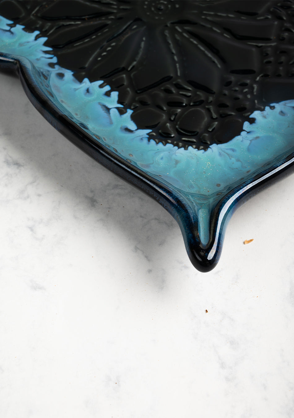 Mandala Blue Ceramic Platter