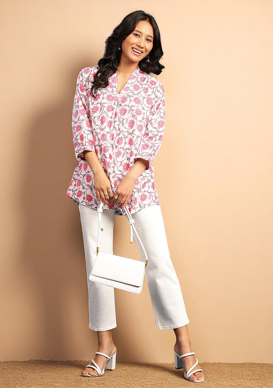 Pink Ivy Pleated Top