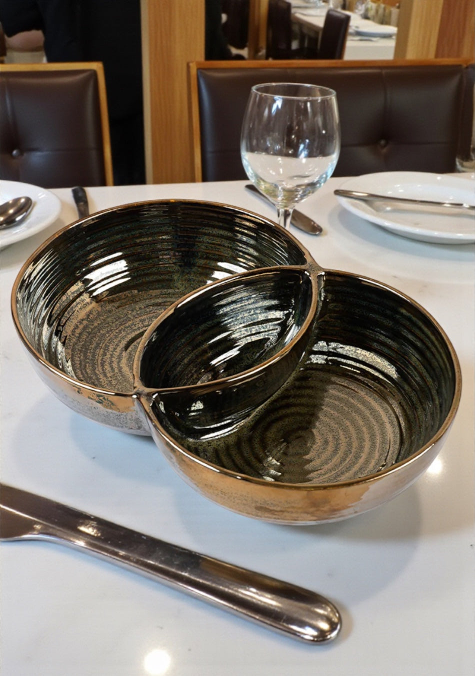 Auburn Glisten Conjoined Serving Bowls