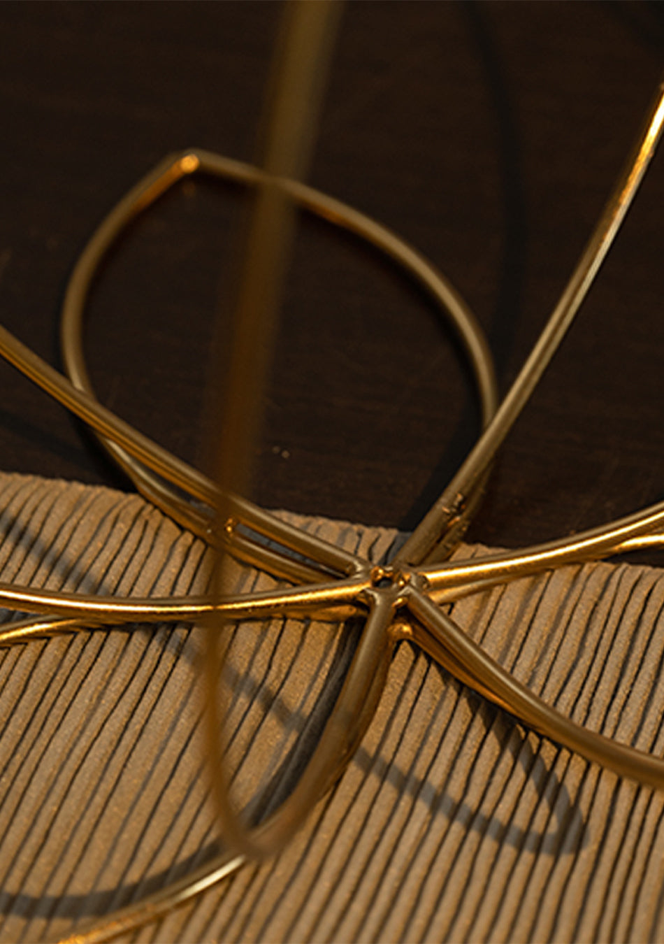 Gold Clover Candle Stand