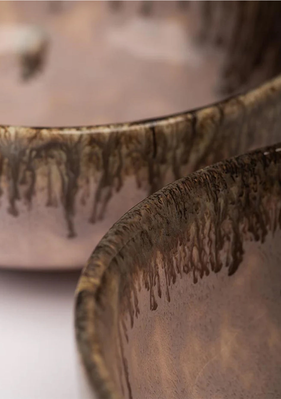 Peachy Sunset Slight Serving Bowls - Set Of 2