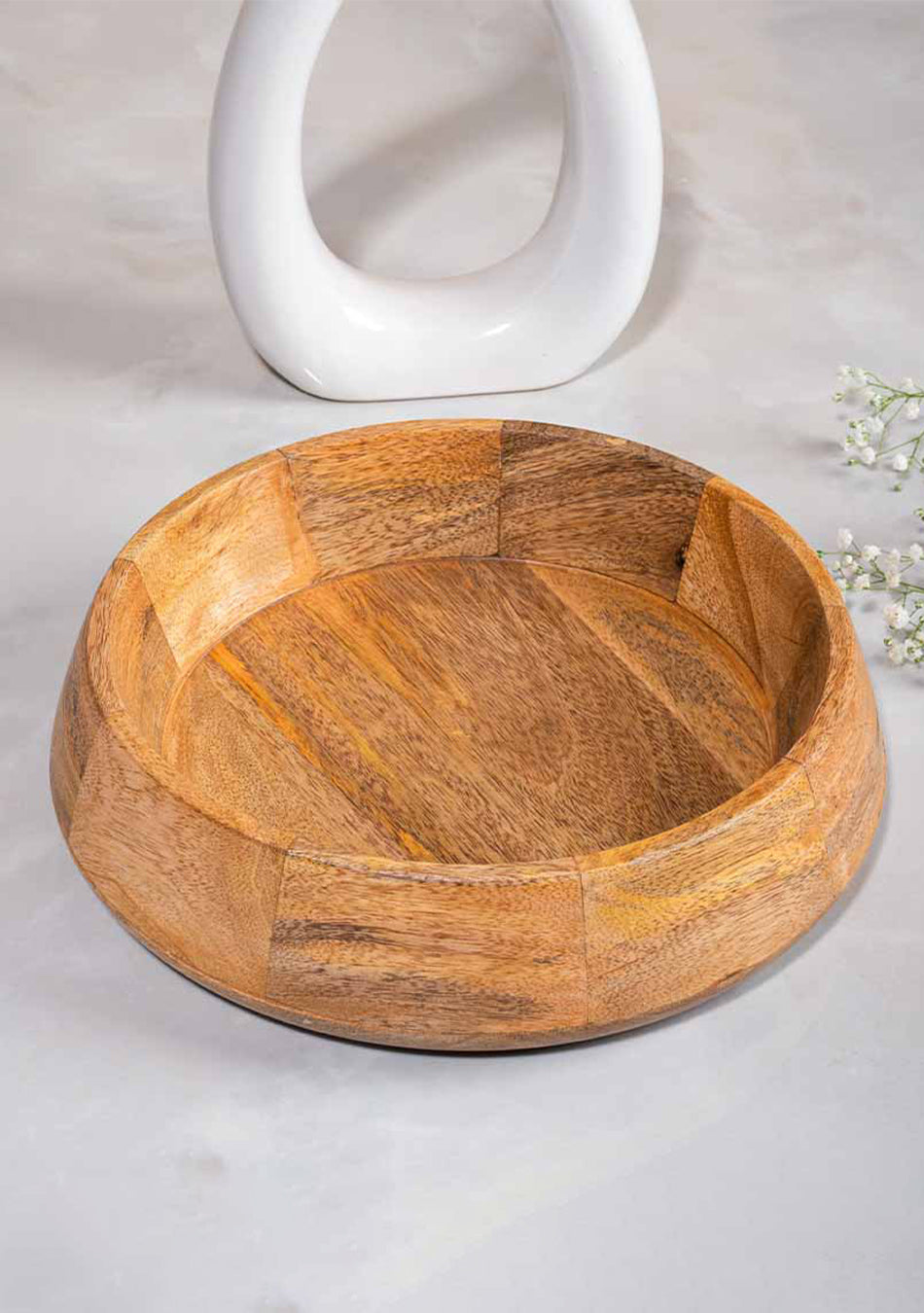 Lily Wooden Serving Bowl