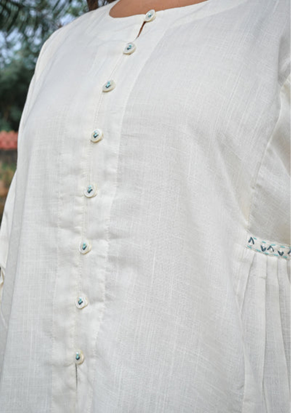 Cotton Dobby Ivory Co-ord Set