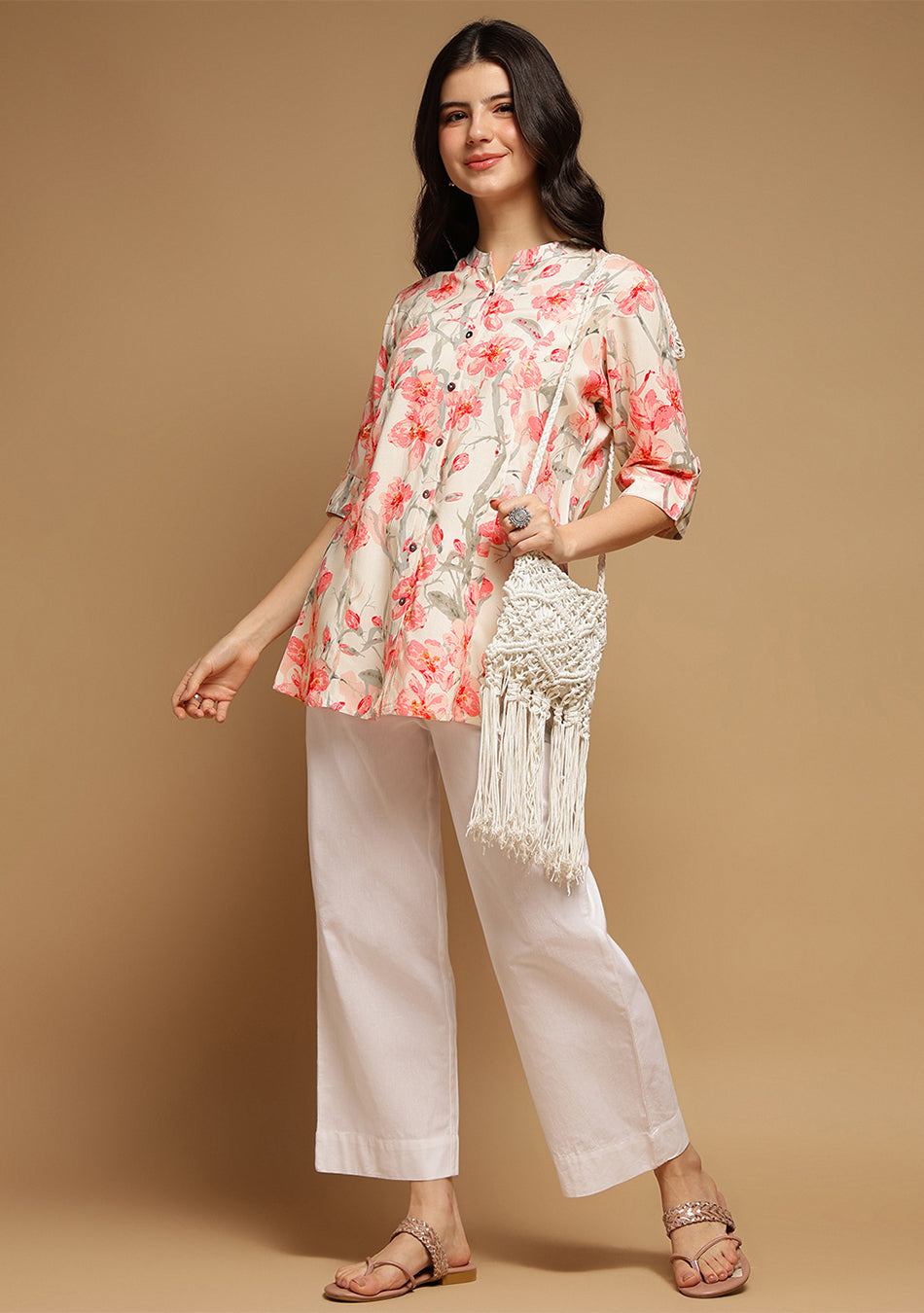 Ivory Floral Top