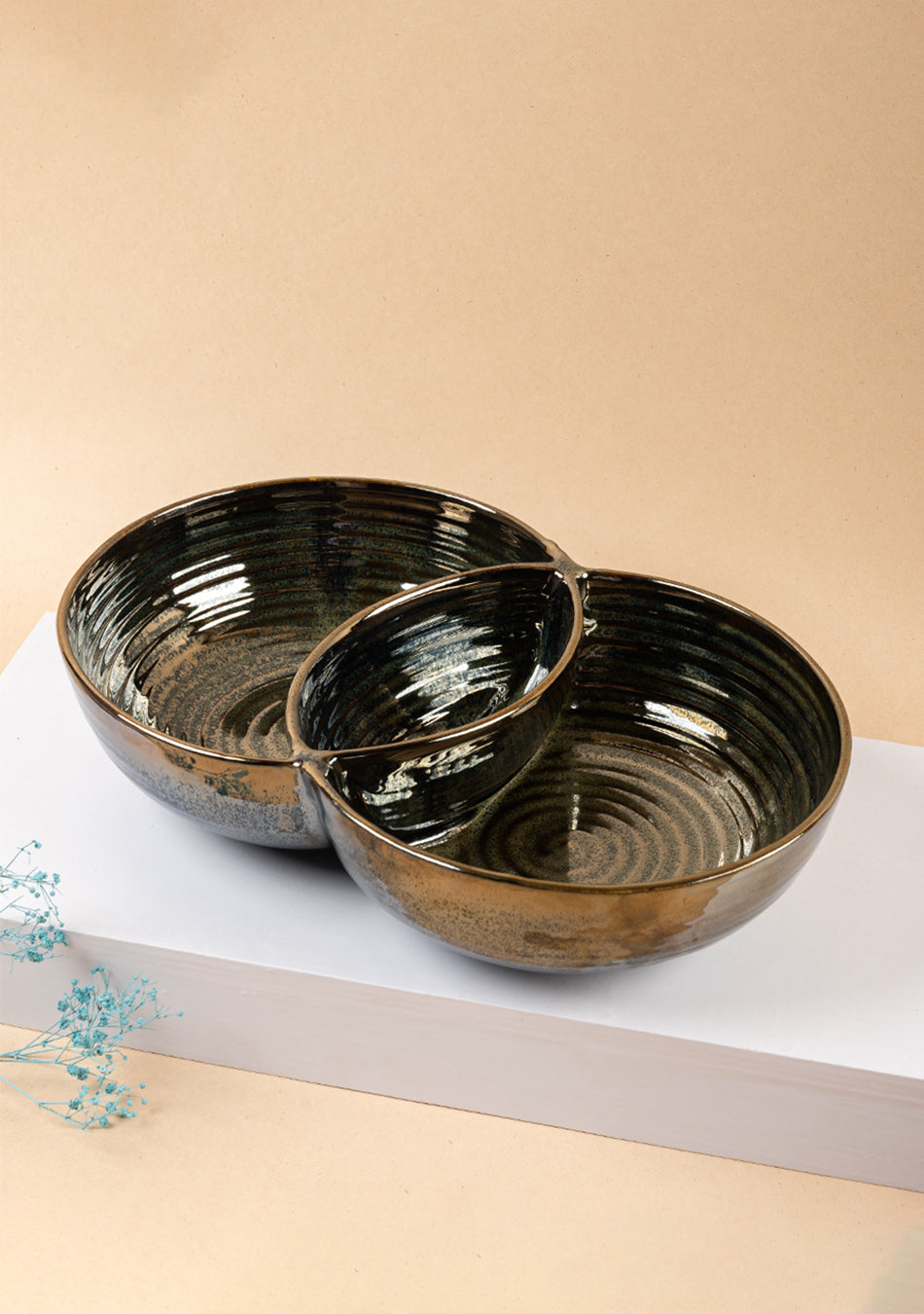 Auburn Glisten Conjoined Serving Bowls