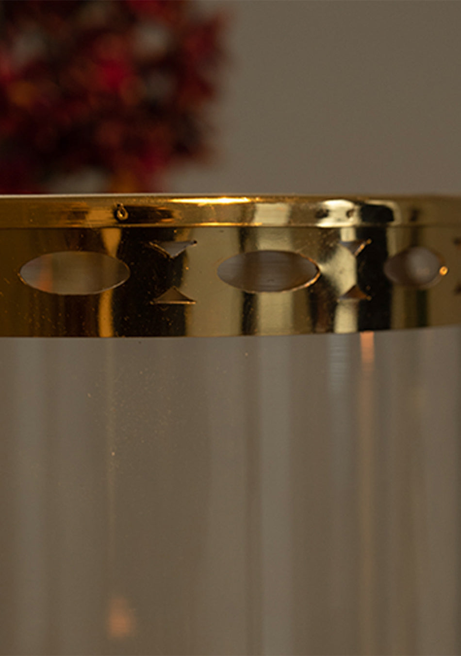 Gold Jar Candle Holder