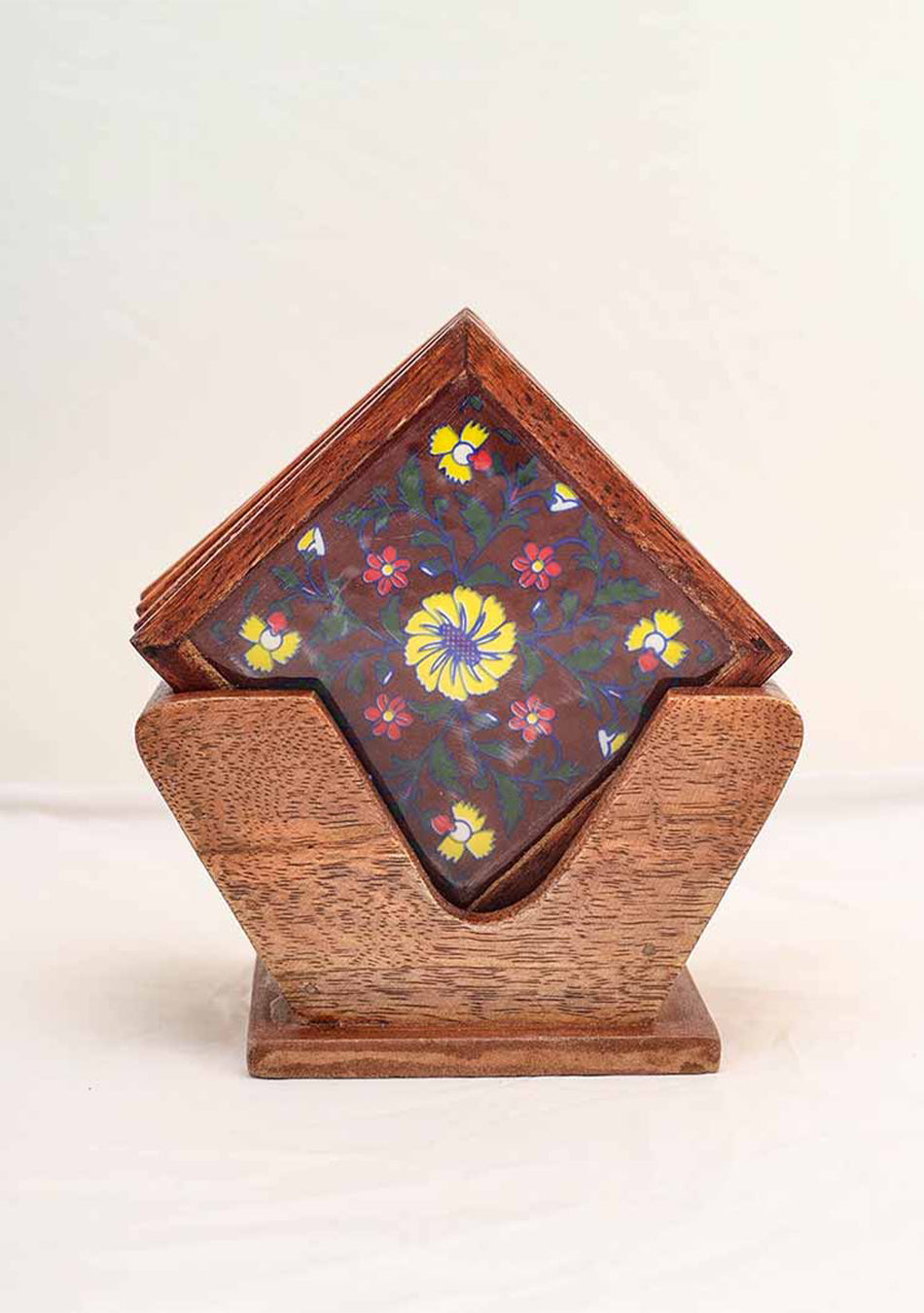 Elegant Blue Pottery Coasters