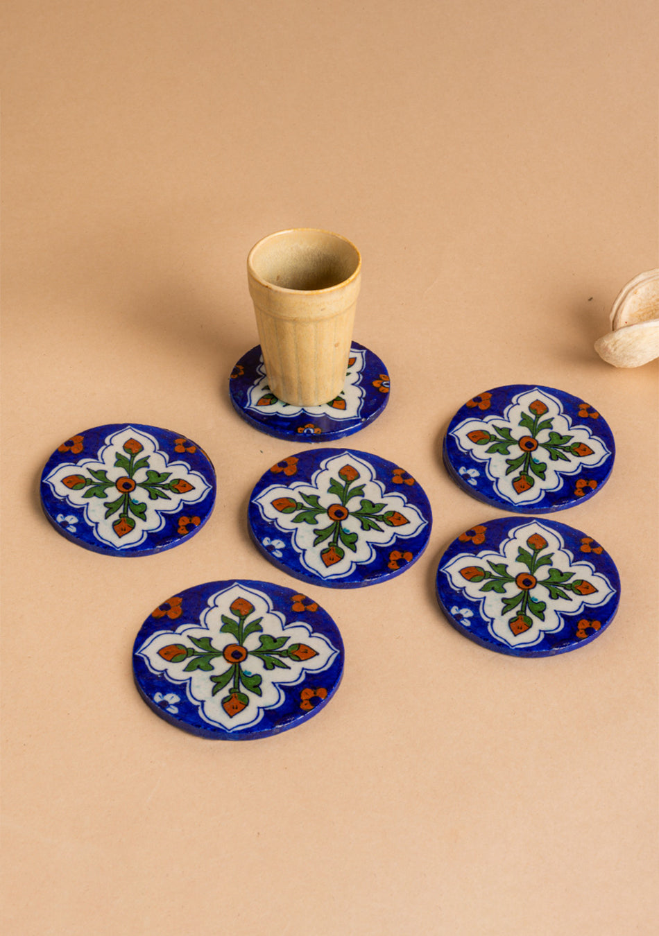 Motif Blue Pottery Coasters