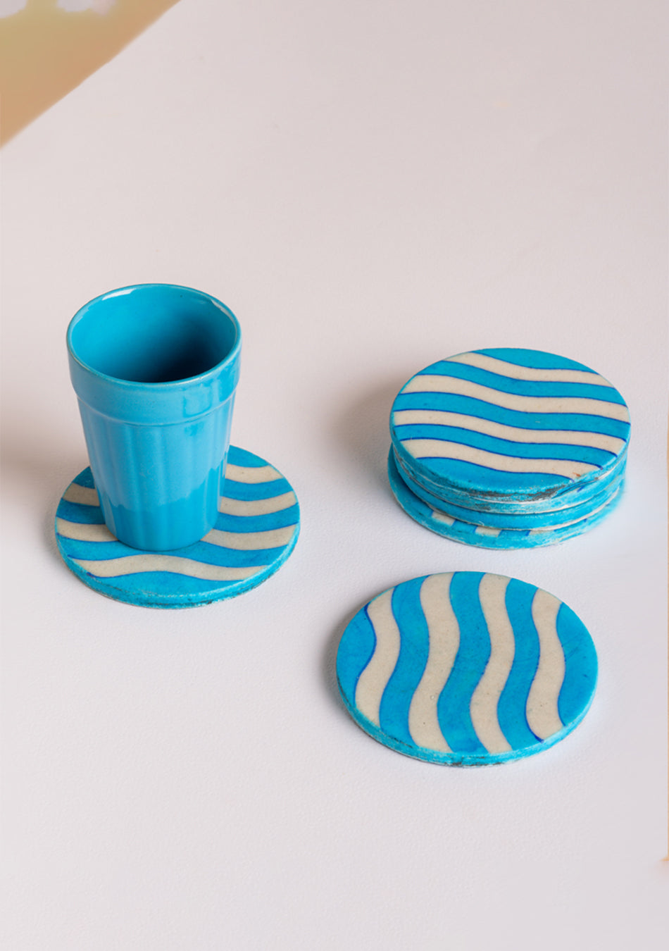 Vibes Blue Pottery Coasters