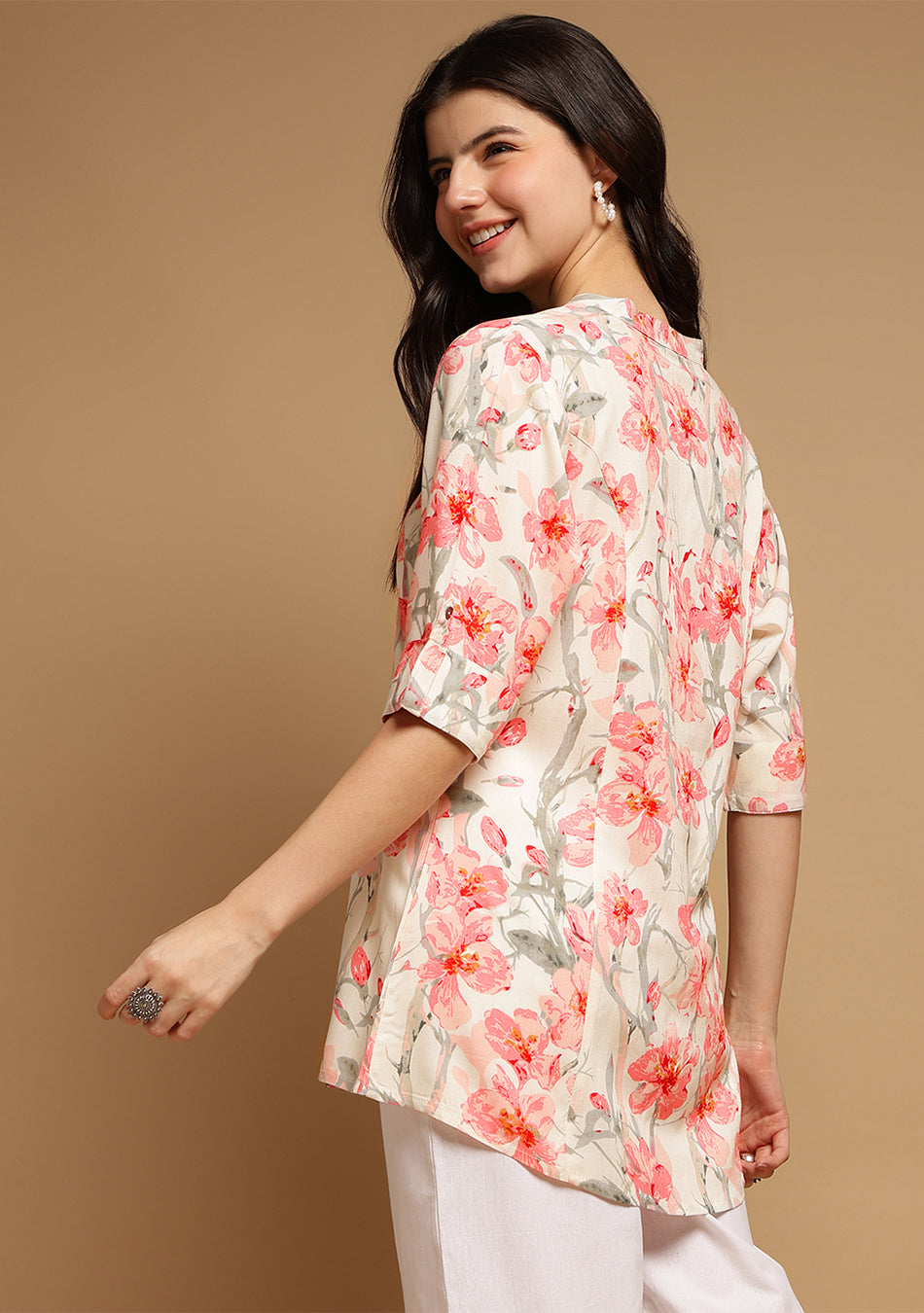 Ivory Floral Top