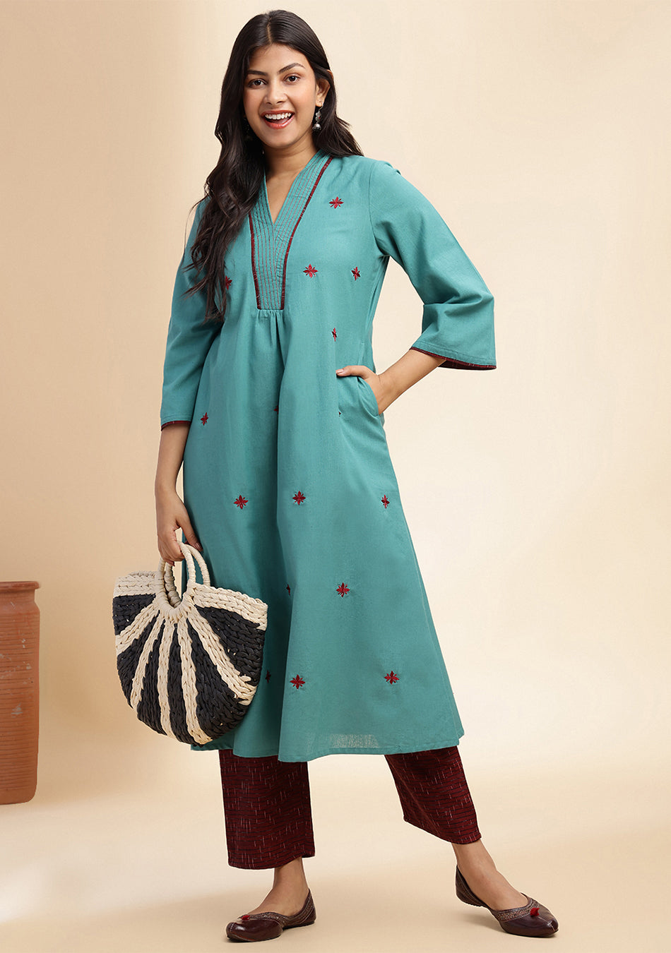 Teal Linea Suit Set