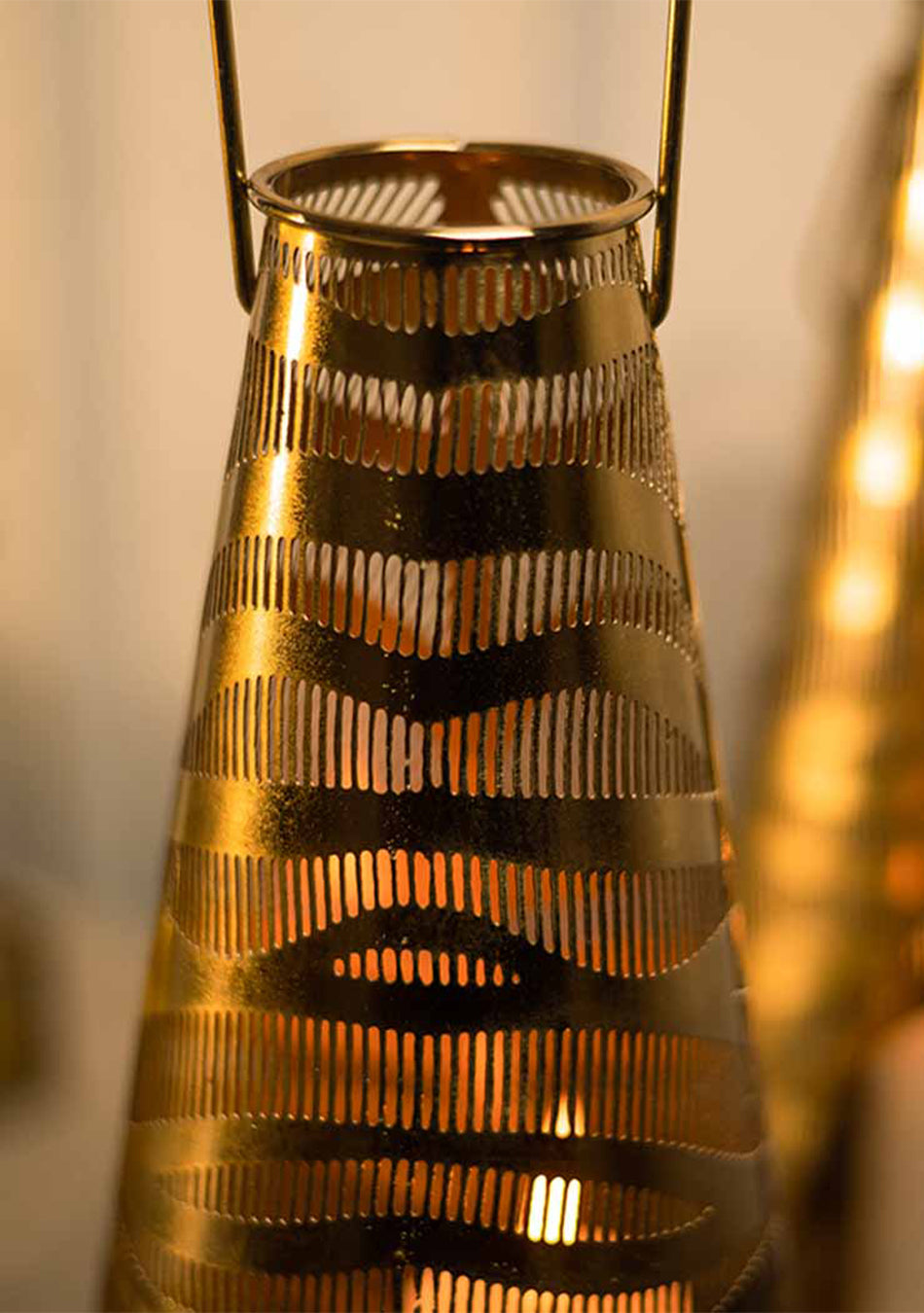 Gold Tiger Striped Lanterns