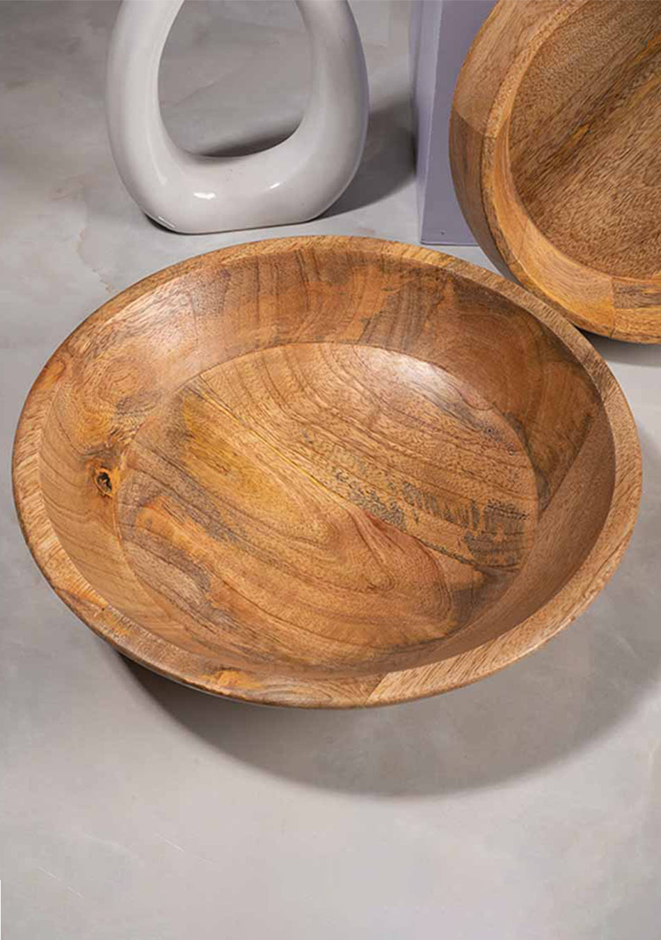 Orchid Wooden Fruit Bowl