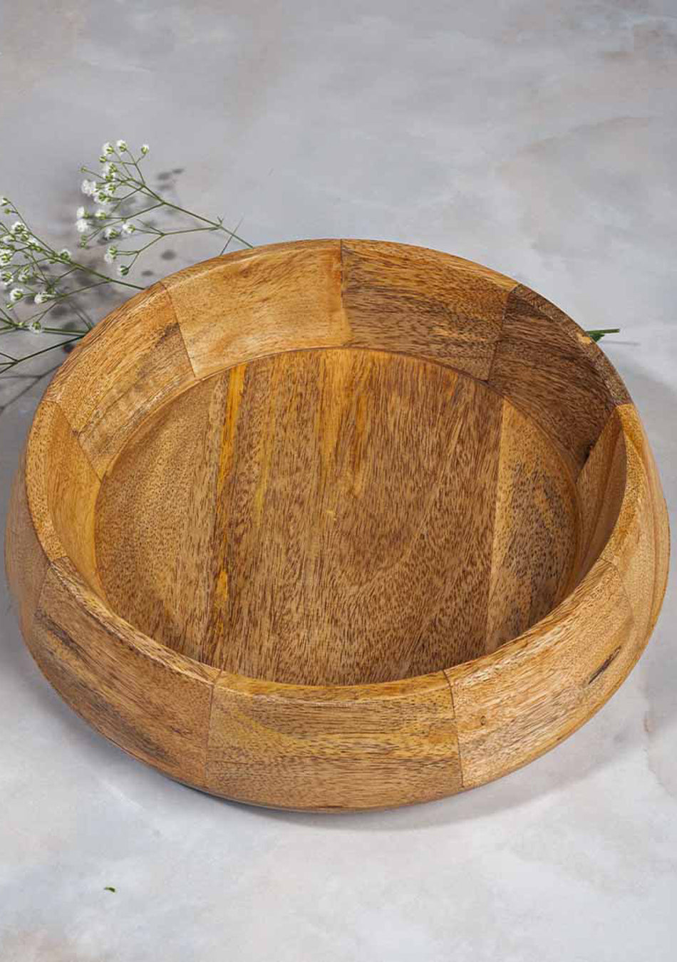 Lily Wooden Serving Bowl