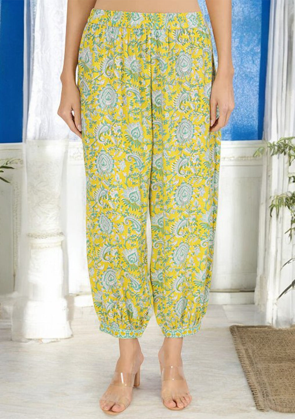 Mustard Floral Print Rayon Co-ord set