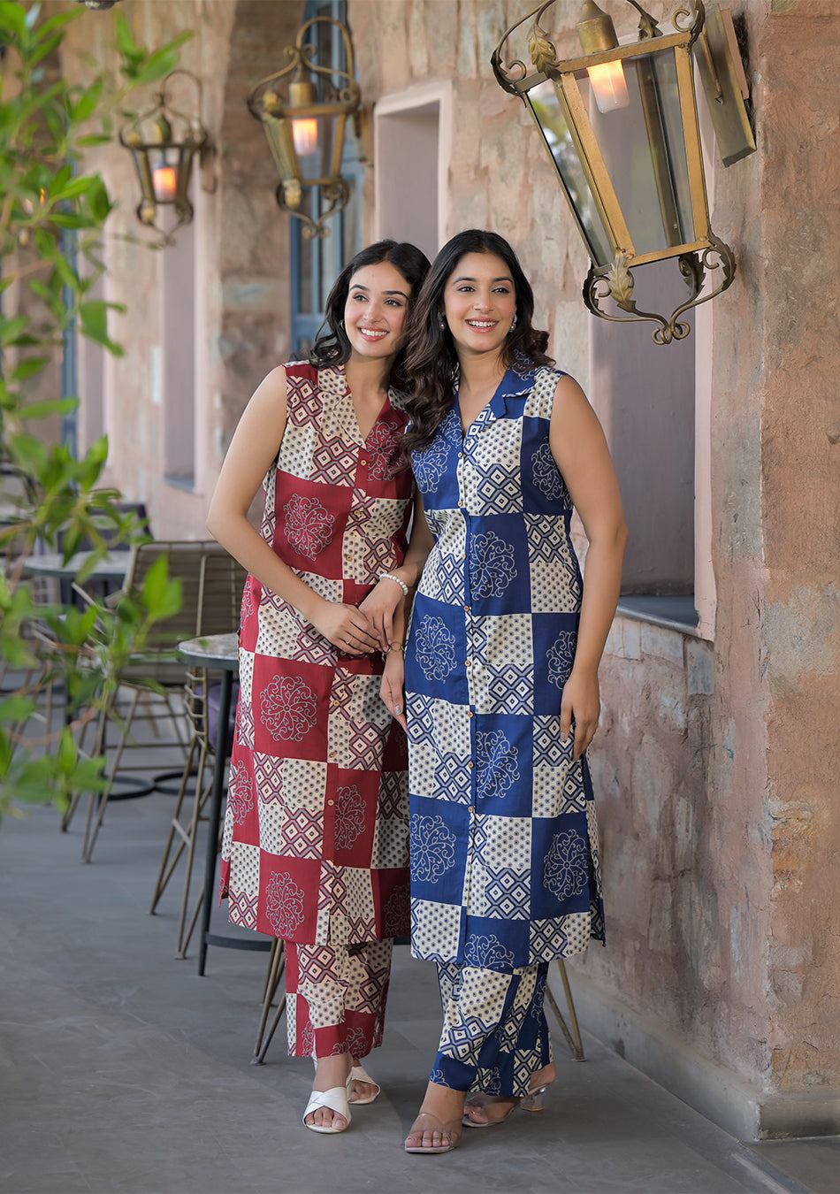 Indigo Mosaic Co-Ord Set