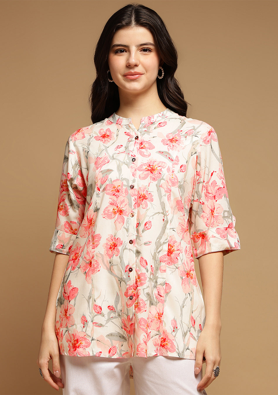 Ivory Floral Top