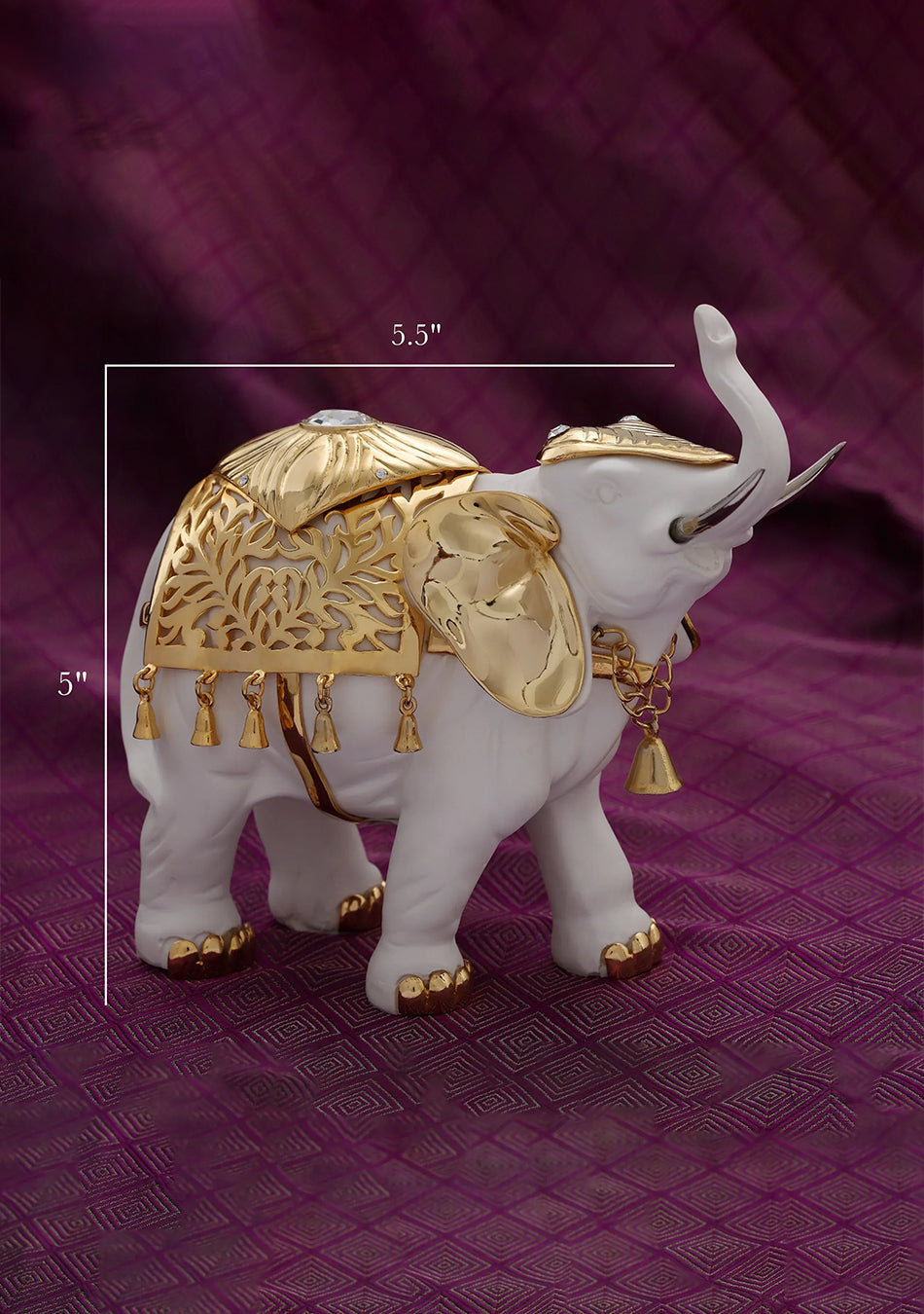 Gilded Elephant Figurine