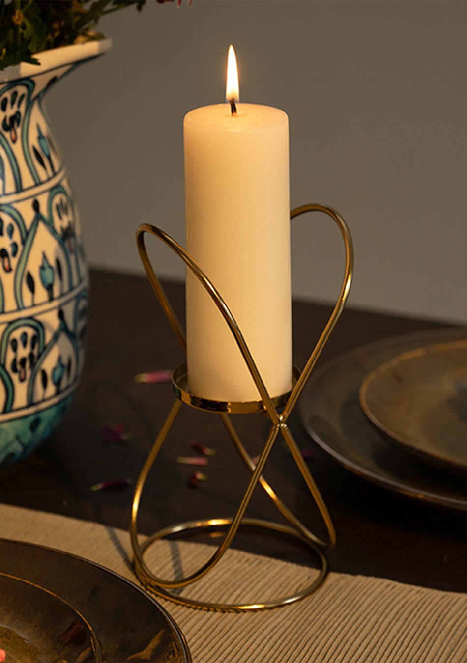 Gold Bud Candle Stand