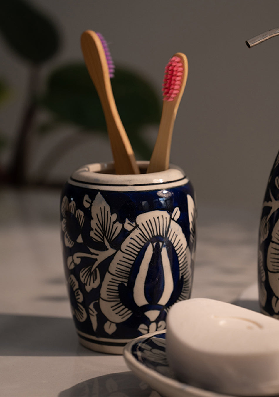 Navy Blue Bathroom Set