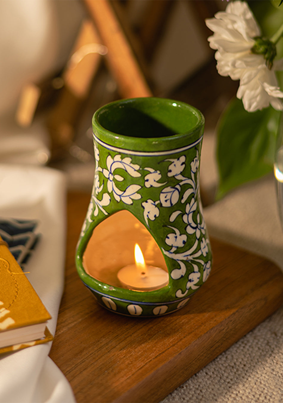 Green Blue Pottery Diffuser