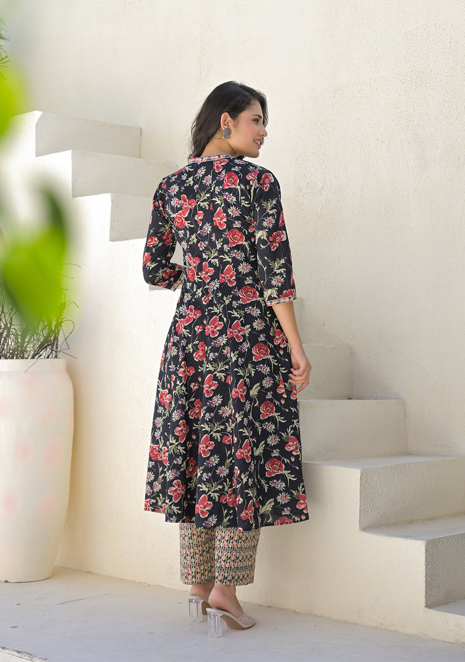 Twilight Rose Anarkali Set