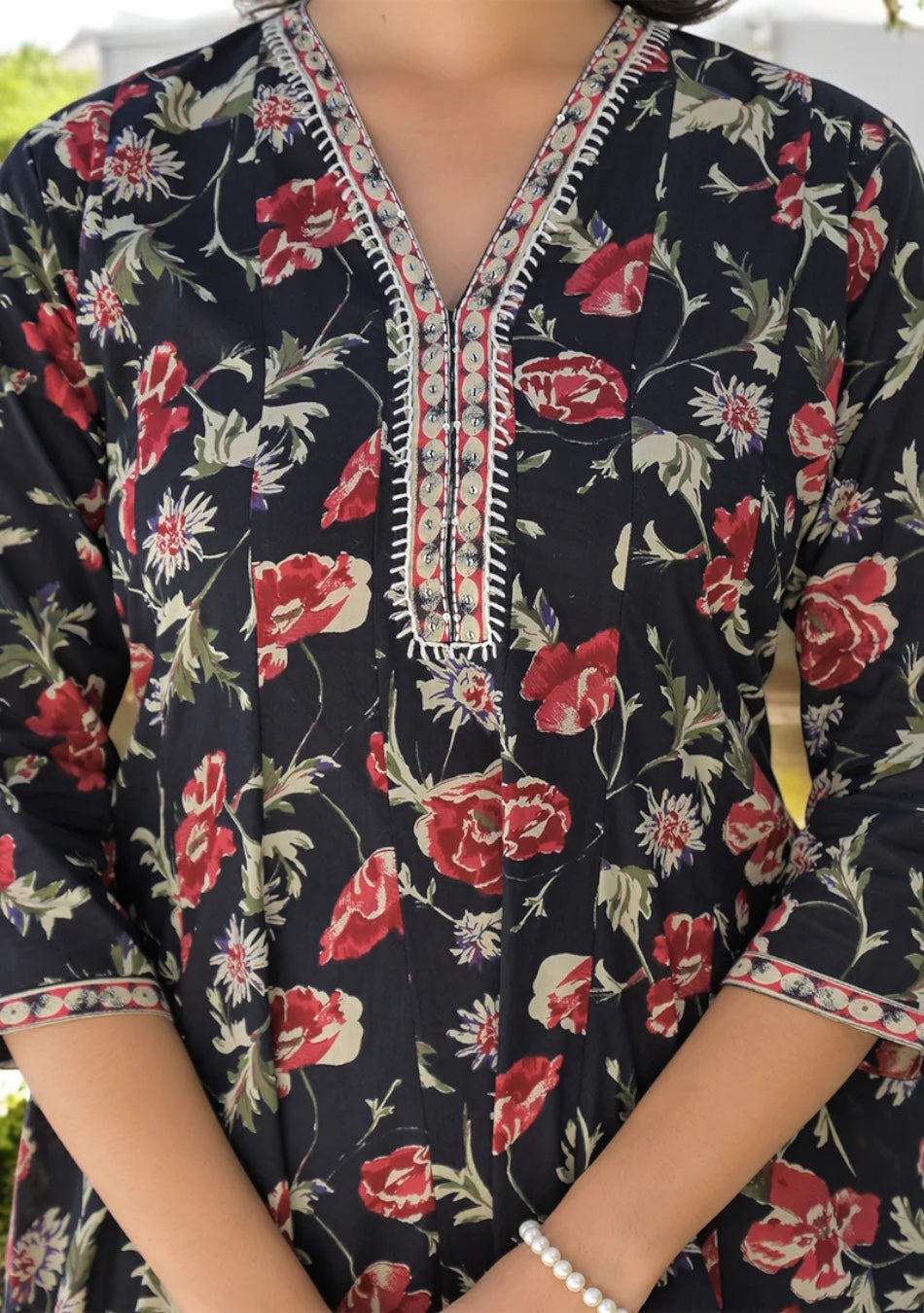 Twilight Rose Anarkali Set