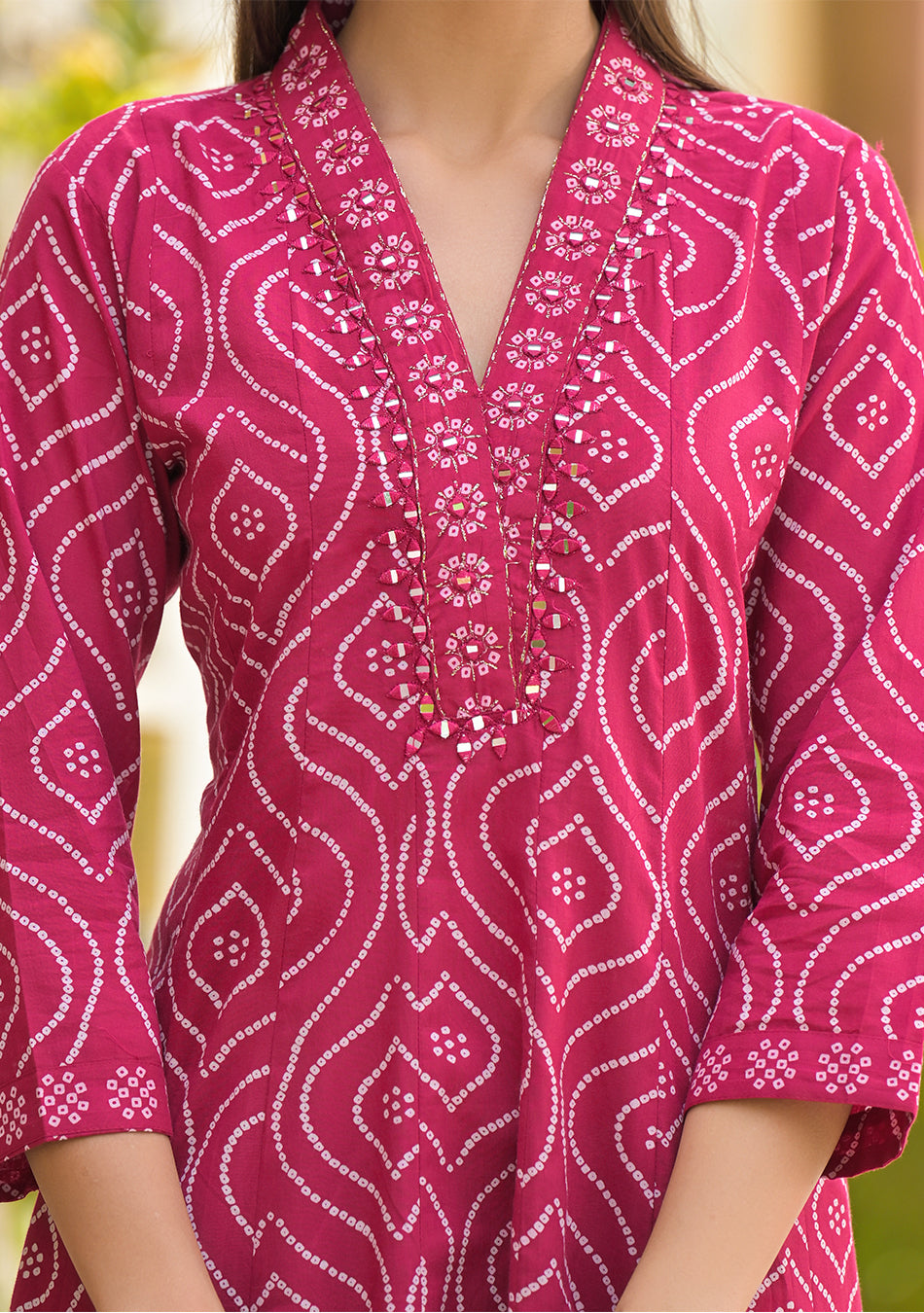 Vibrant Red Anarkali suit set