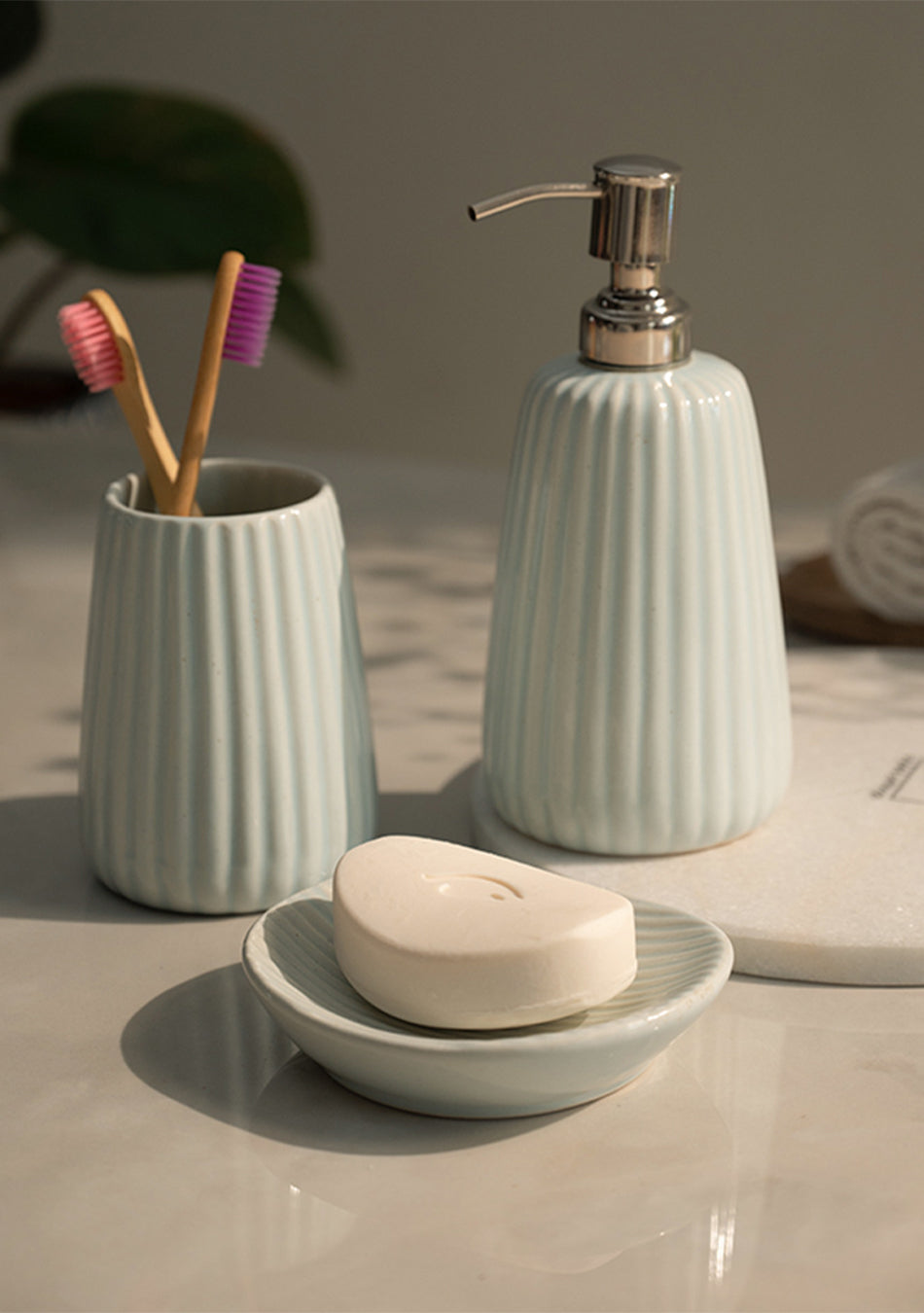 Baby Blue Bathroom Set