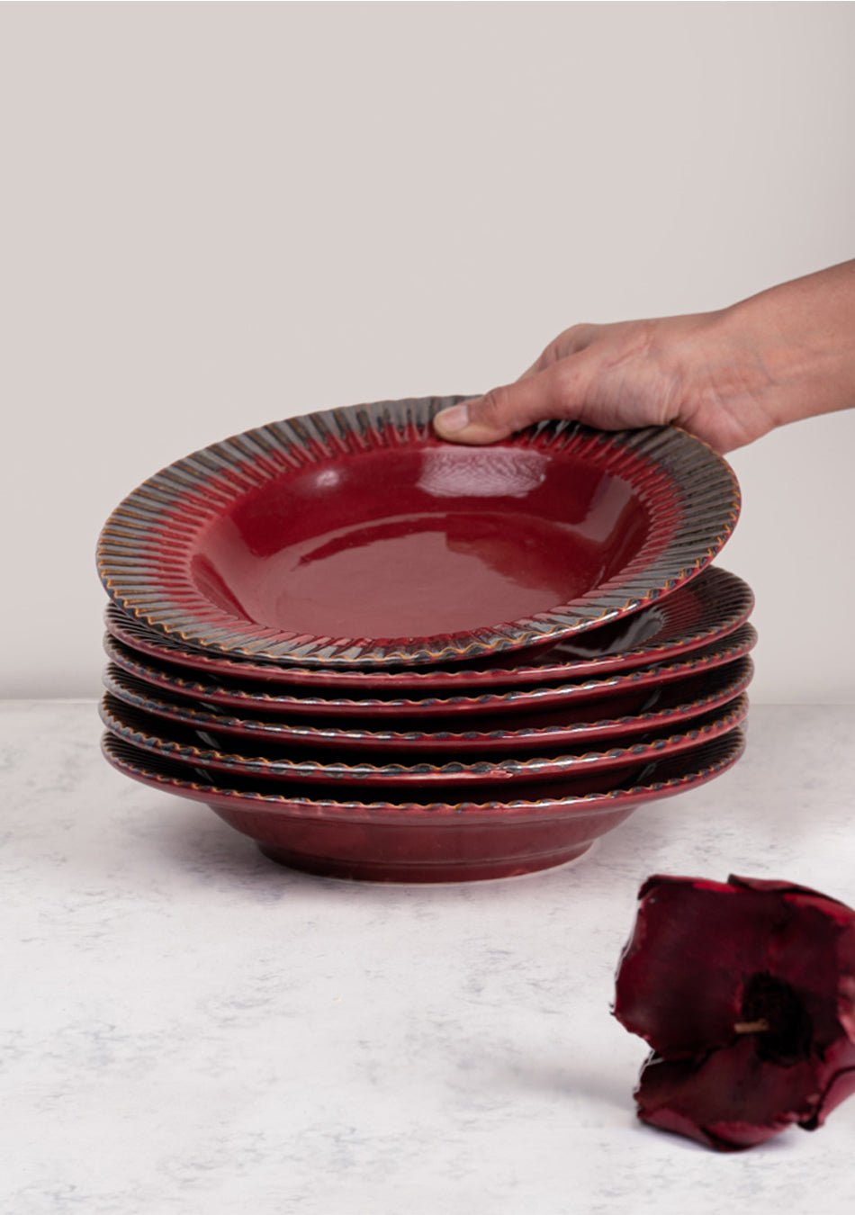 Rouge Pasta Plates