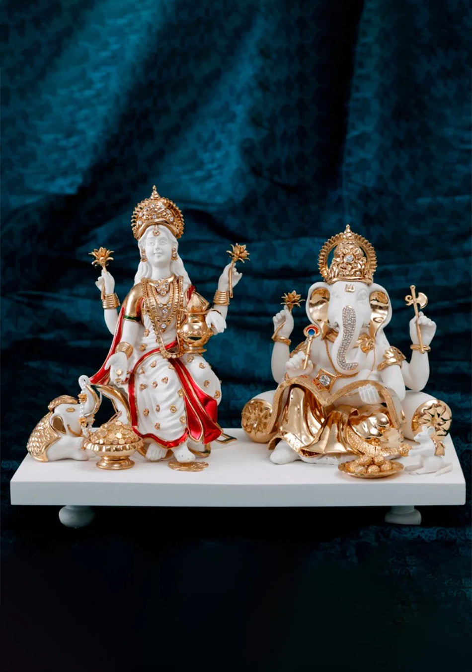 Majestic Golden Laxmi Ganesh